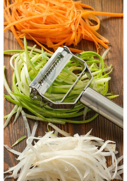 Pratik Paslanmaz Çelik Turbo Jülyen Meyve Sebze Soyucu Kesici Doğrayıcı A Kalite