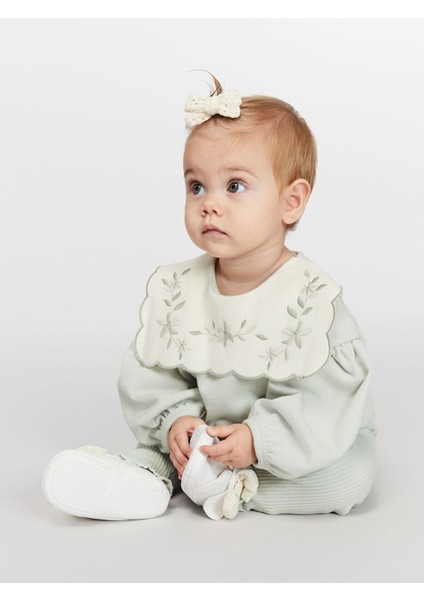 Lcw Peak Yeni Sezon Bisiklet Yaka Kız Bebek Sweatshirt ve Tayt 2'li