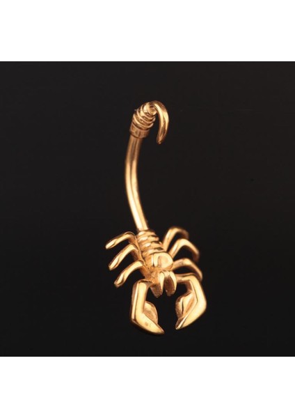 316 L Cerrahi Çelik Göbek Piercingi Akrep Detaylı Piercing Akrep Piercing
