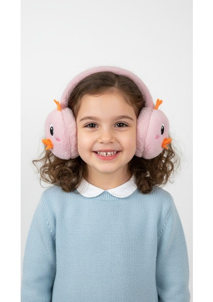 Ördek Figürlü Kız Çocuk Peluş Kulaklık