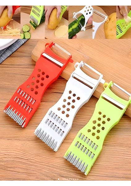5 Adet Çok Fonksiyonlu Rende Meyve Soyucu Dilimleyici Rende
