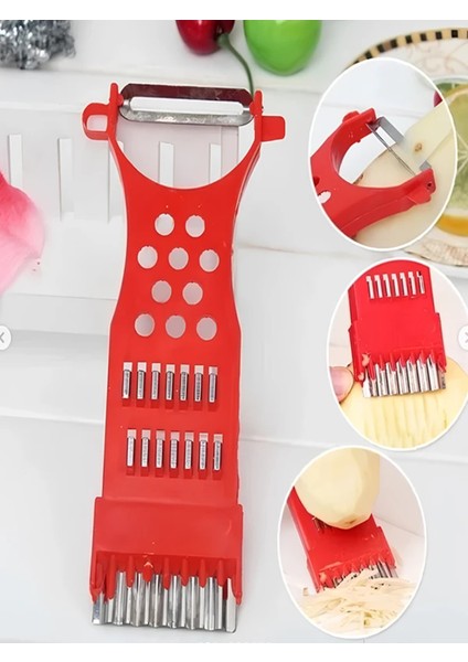 5 Adet Çok Fonksiyonlu Rende Meyve Soyucu Dilimleyici Rende