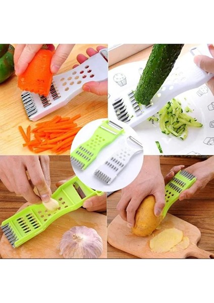 5 Adet Çok Fonksiyonlu Rende Meyve Soyucu Dilimleyici Rende