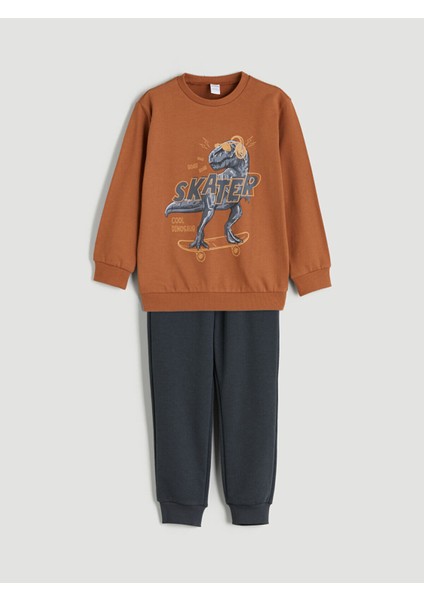 Lcw Yeni Sezon Bisiklet Yaka Erkek Çocuk Sweatshirt ve Eşofman Altı 2'li