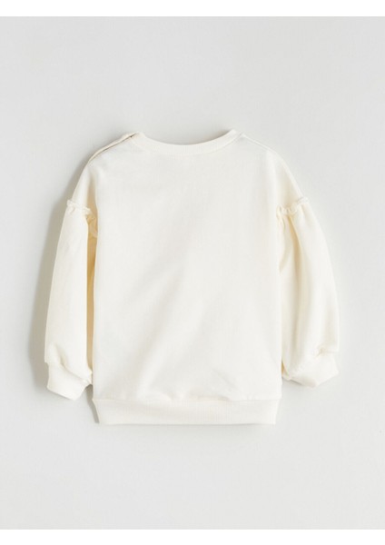 Lcw Yeni Sezon Bisiklet Yaka Barbie Baskılı Kız Bebek Sweatshirt ve Tayt 2'li Takım fırsatları