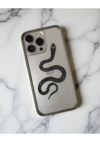 Iphone Uyumlu Lux Sert Şeffaf Taşlı Kılıf