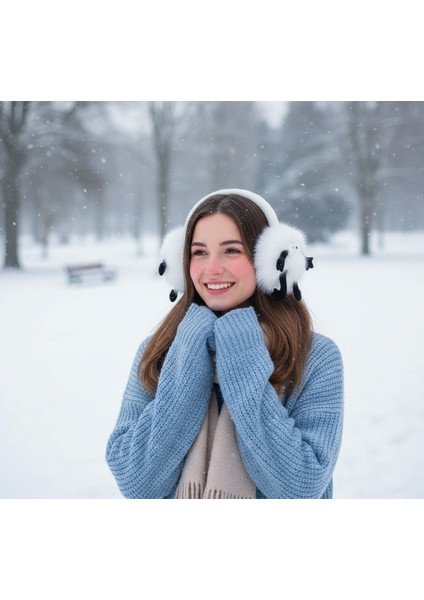 Sevimli Figürlü Katlanabilir Peluş Kulaklık