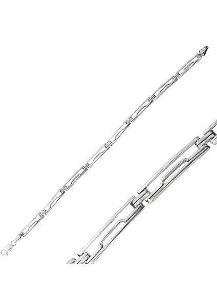 Hk Gümüş Erkek Bileklik Oksitli |Gümüş Takı Hediyelik Ürünler