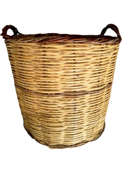 Hasır Odun Sepeti Küfe Hasır Şömine Yanı Odun Sepeti fırsatları