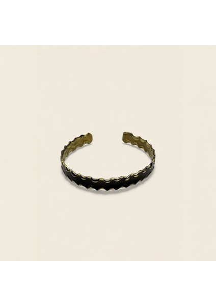 El Yapımı Saf Pirinç Oksitli/yakma Tekniği/ Kelepçe Bileklik | Unisex Otantik Cuff fırsatları