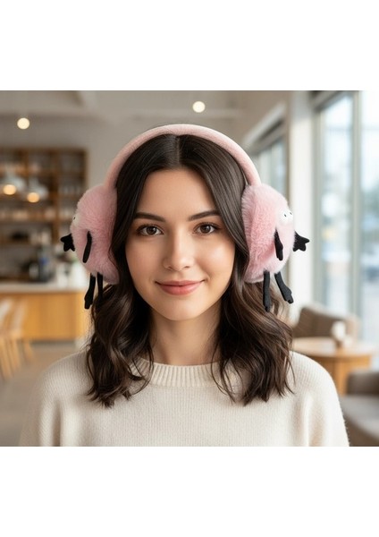 Sevimli Figürlü Katlanabilir Peluş Kulaklık