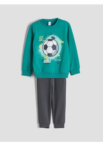 Lcw Yeni Sezon Baskılı Erkek Çocuk Sweatshirt ve Eşofman Alt 2'li