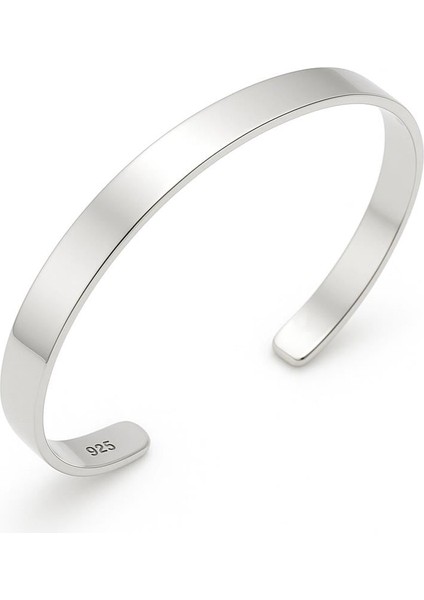 Hk Gümüş Erkek Kelepçe Bilezik Düz |Gümüş Takı Hediyelik Ürünler