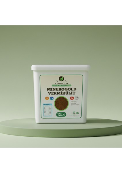 Minerogold Vermikülit 12L | Yüksek Hacimli Organik Su Tutucu | Tarım ve Bahçe Için