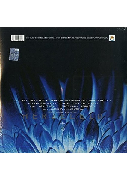Rammstein Herzeleid (Remastered) Double Lp Plak modelleri