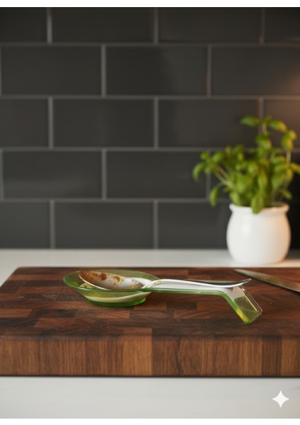 Tezgah Üstü Kirli Kaşık Tutucu – Hijyenik Damlama Önleyici Stand fırsatları