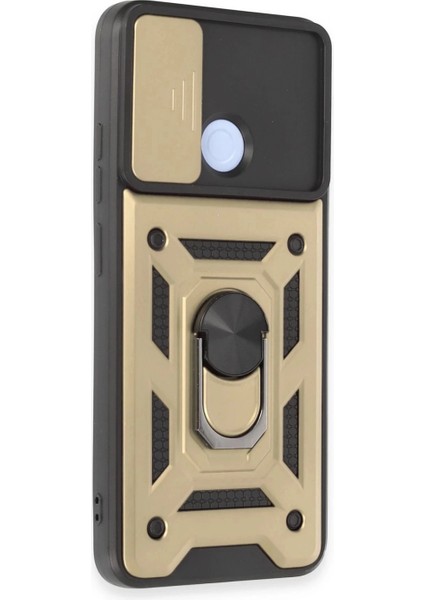 Xiaomi Redmi 12C Kılıf Pars Lens Yüzüklü Silikon - Gold fiyatları