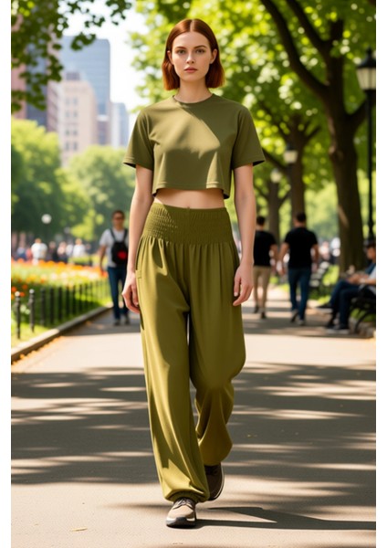 Kadın Yüksek Bel Etnik Desenli Şalvar Kesim Pantolon Fonksiyonel Dayanıklı Kaliteli Modern fırsatları