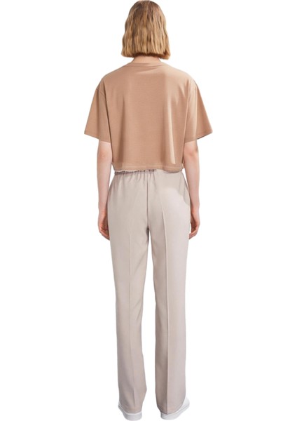 Kadın Yüksek Bel Düz Paça Dokuma Pantolon Fonksiyonel Dayanıklı Kaliteli Konforlu Estetik Şık fiyatları