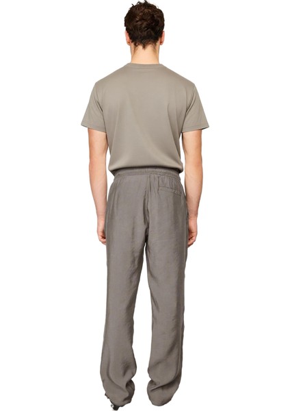 Kadın Haki Düz Paça Modal Karışımlı Bağcıklı Casual Pantolon Fonksiyonel Dayanıklı Estetik fiyatları