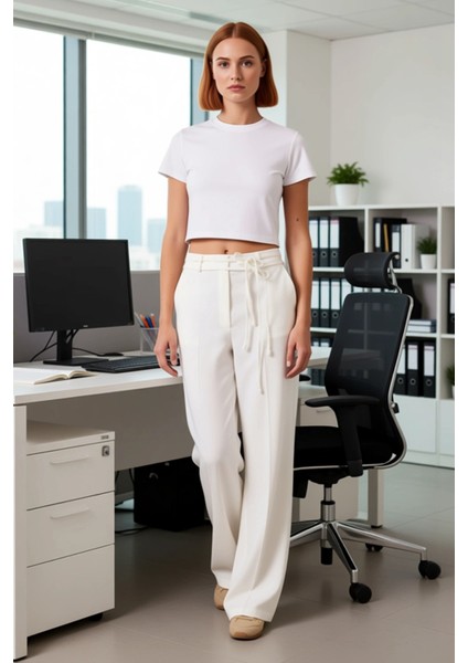 Kadın Düşük Bel Bağcıklı Wide Leg Pantolon Fonksiyonel Dayanıklı Kaliteli Konforlu Estetik modelleri
