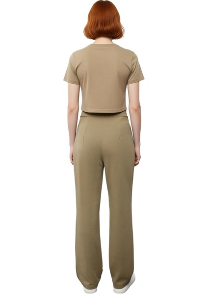 Kadın Yüksek Bel Geniş Paça Kumaş Pantolon Fonksiyonel Dayanıklı Kaliteli Konforlu Estetik fiyatları