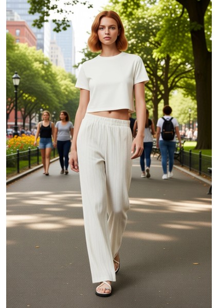 Kadın Yüksek Bel Dokulu Flare Pantolon Fonksiyonel Dayanıklı Kaliteli Konforlu Estetik Şık fırsatları