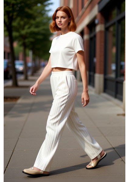 Kadın Yüksek Bel Dokulu Flare Pantolon Fonksiyonel Dayanıklı Kaliteli Konforlu Estetik Şık indirimleri