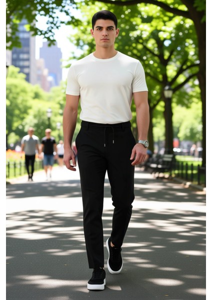 Kadın Için Slim Fit Kumaş Dokuma Pantolon Beli Bağlama Detaylı Açık Fonksiyonel Dayanıklı Şık fırsatları