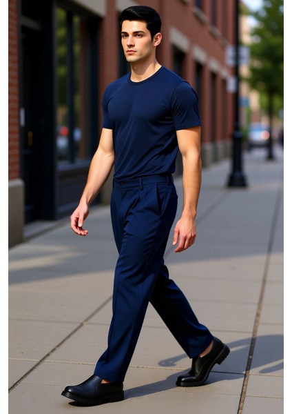 Klasik Baggy Fit Pileli Erkek Kumaş Pantolon Antrasit Fonksiyonel Dayanıklı Kaliteli Rahat indirimleri