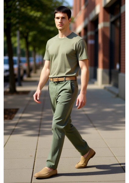 Erkek Haki Regular Fit Keten Pantolon Fonksiyonel Dayanıklı Kaliteli Konforlu Estetik Spor indirimleri