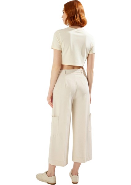 Wide Leg Dokuma Pantolon Yüksek Bel Kadın Fonksiyonel Dayanıklı Kaliteli Konforlu Estetik Şık fiyatları