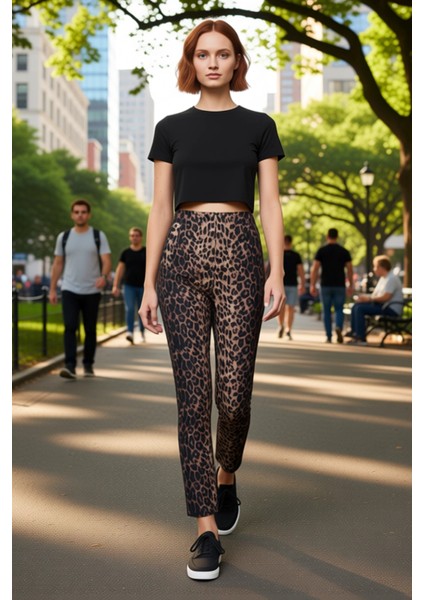 Kadın Yüksek Bel Dar Paça Dokuma Kumaş Pantolon Fonksiyonel Dayanıklı Kaliteli Konforlu Şık fırsatları