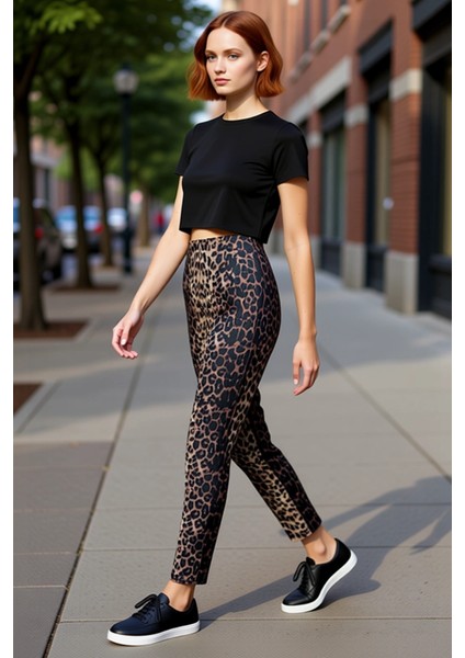 Kadın Yüksek Bel Dar Paça Dokuma Kumaş Pantolon Fonksiyonel Dayanıklı Kaliteli Konforlu Şık indirimleri