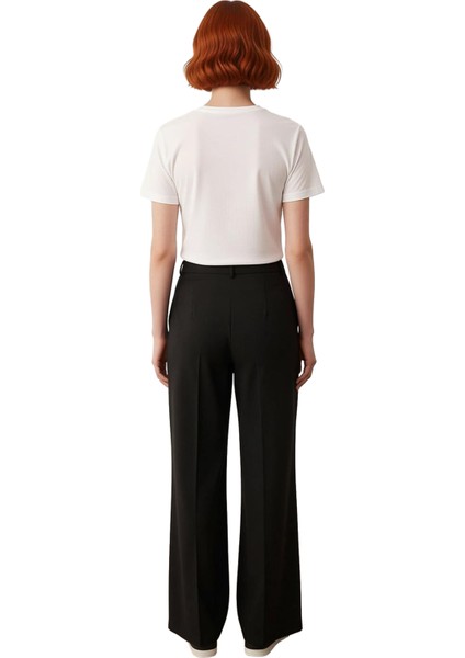 Kadın Wide Leg Dokuma Kumaş Pantolon Fonksiyonel Dayanıklı Kaliteli Konforlu Estetik Rahat fiyatları