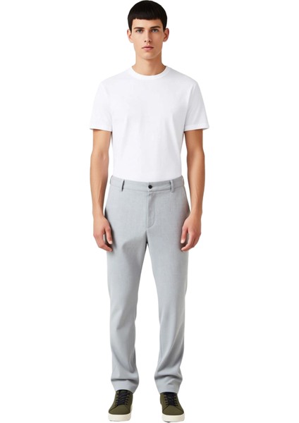 Kadın Için Slim Fit Kumaş Dokuma Pantolon Beli Bağlama Detaylı Açık Fonksiyonel Dayanıklı Şık