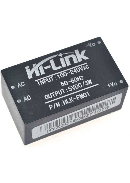 Ac 220V - Dc 5V Dönüştürücü 3W Güç Kaynağı HLK-PM01
