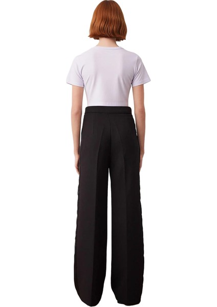 Kadın Wide Leg Saten Detaylı Pantolon Fonksiyonel Dayanıklı Kaliteli Konforlu Estetik Spor fiyatları