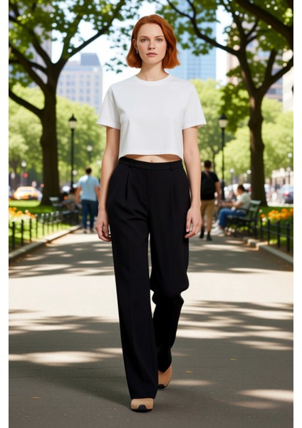 Kadın Elastan Karışımlı Geniş Paça Koyu Kahve Pantolon Fonksiyonel Dayanıklı Kaliteli Spor fırsatları