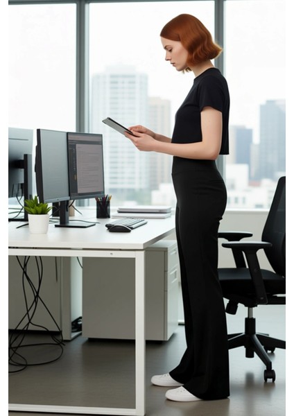 Kadın Yüksek Bel Flare Örme Pantolon Fonksiyonel Dayanıklı Kaliteli Konforlu Estetik Rahat modelleri