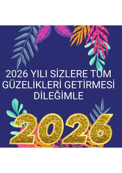 Happy New Year Temalı Vitrin Cam Sticker Beyaz Model 3 90X50 cm indirimleri