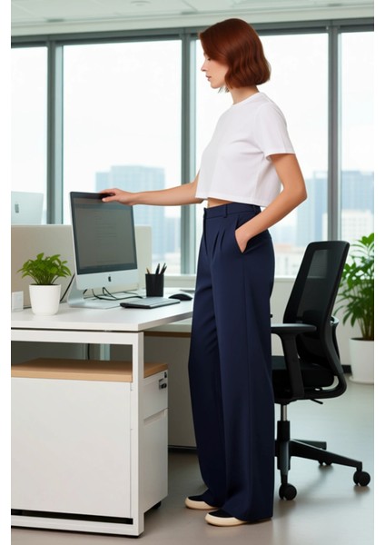 Kadın Haki Palazzo Pantolon Yüksek Bel Fonksiyonel Dayanıklı Kaliteli Konforlu Estetik Şık modelleri