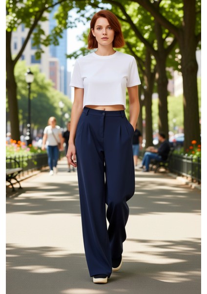 Kadın Haki Palazzo Pantolon Yüksek Bel Fonksiyonel Dayanıklı Kaliteli Konforlu Estetik Şık fırsatları