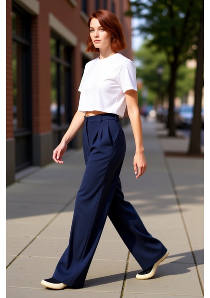 Kadın Haki Palazzo Pantolon Yüksek Bel Fonksiyonel Dayanıklı Kaliteli Konforlu Estetik Şık indirimleri