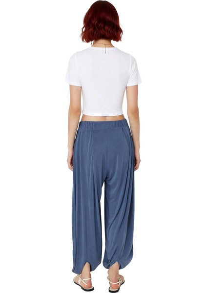 Kadın Modal Polyester Karışımlı Geniş Paça Pantolon Antrasit Fonksiyonel Dayanıklı Estetik fiyatları