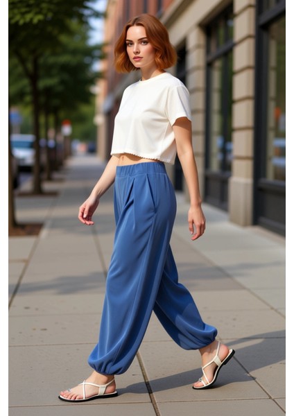 Kadın Modal Polyester Karışımlı Geniş Paça Pantolon Antrasit Fonksiyonel Dayanıklı Estetik indirimleri