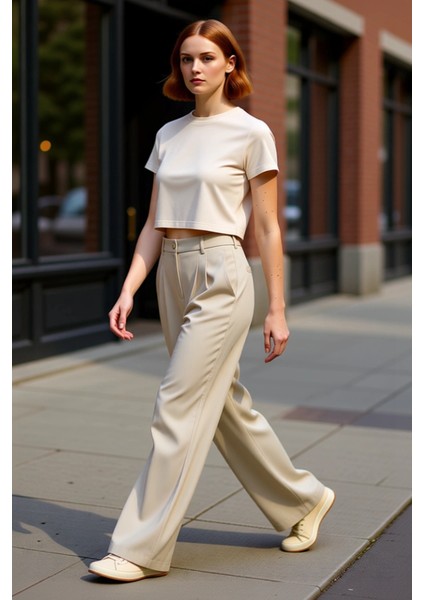 Kadın Geniş Paça Pilili Dokuma Pantolon Fonksiyonel Dayanıklı Kaliteli Konforlu Estetik Şık indirimleri