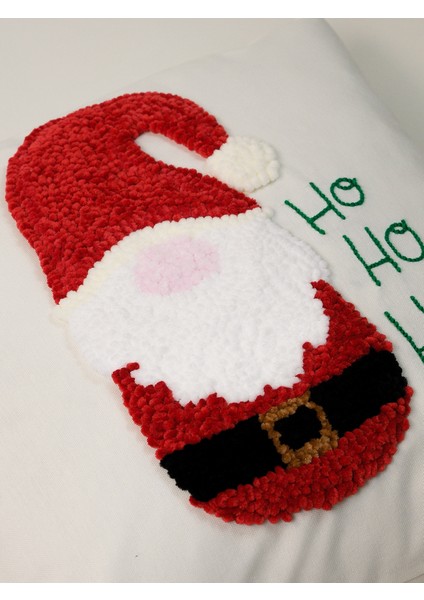 Solo Santa Elf - Yılbaşı Serisi Noel Baba Cüce Figür Punch Kırlent Yastık Kılıfı fırsatları