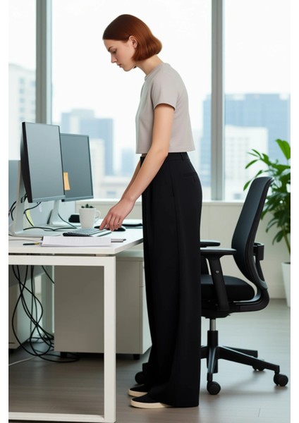 Kadın Wide Leg Dokuma Pantolon Günlük Kullanım Fonksiyonel Dayanıklı Kaliteli Konforlu Şık modelleri