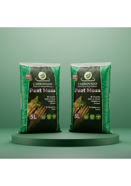 Peat Moss 5l X2 | Organik Torf Toprak | Saksı ve Fide Için | Avantaj Paket